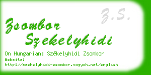 zsombor szekelyhidi business card