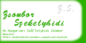 zsombor szekelyhidi business card